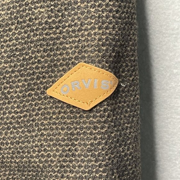 ORVIS Men’s 1/4 Zip Sherpa-Lined Pullover Sweater L Brown - Picture 2 of 6